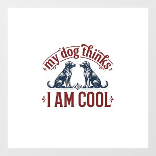 Funny Dog Quote Vintage Engraving T-Shirt Design_1 Floor Decals