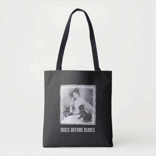 Funny Dog Quote _ Vintage Photo Dog Humor Tote Bag