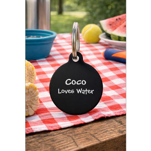 Funny Dog Quote with Phone Number   Custom Pet ID Tag