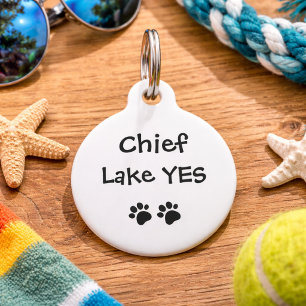 Funny Dog Quote with Phone Number   Custom Pet ID Tag