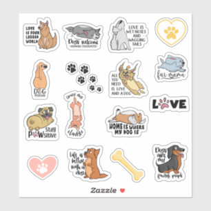 Funny Dog Quotes Stickers