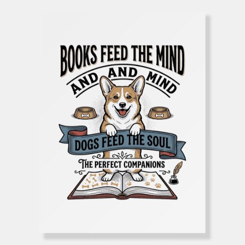 Funny Dog Reader Vintage Engraving Tee for Book Lo Foam Board