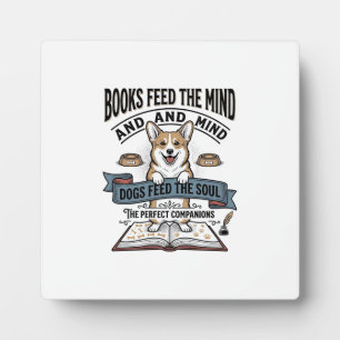 Funny Dog Reader Vintage Engraving Tee for Book Lo Plaque