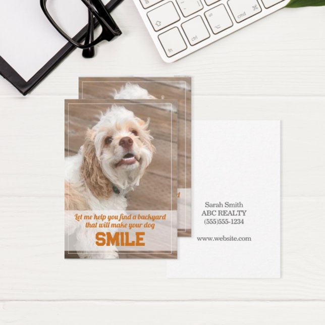 Funny Dog Real Estate Pop By Note Card (Personalized pop by gift tags)