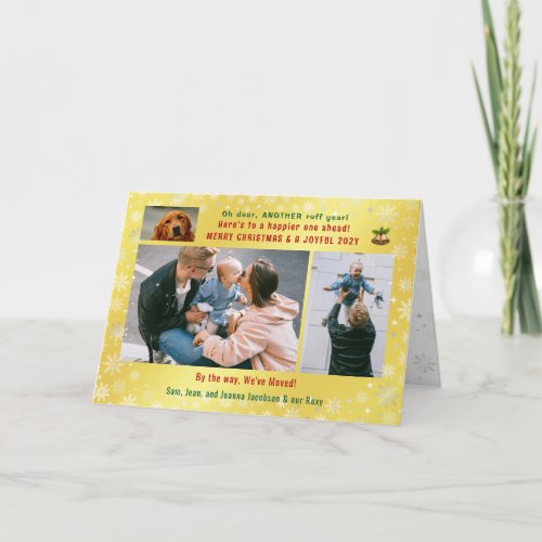 Funny Dog Ruff Year Weve Moved 4 Photos Golden Card
