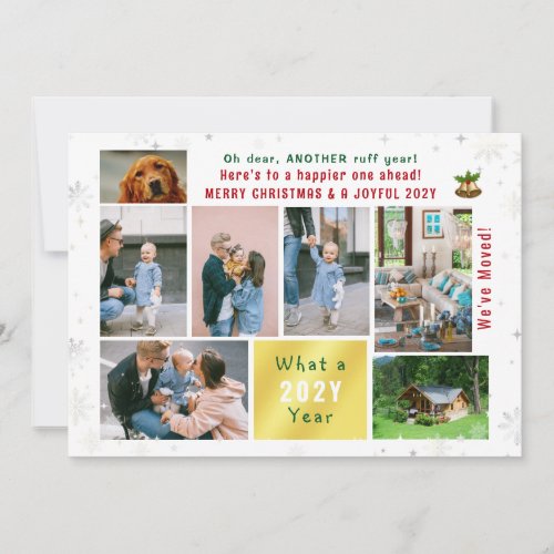 Funny Dog Ruff Year Weve Moved New Home 7 Photos Holiday Card