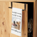 Funny Dog Saying Photo Kitchen Towel<br><div class="desc">Add a picture of your dog to this funny, novelty kitchen towel with the saying EVERY MEAL YOU MAKE, EVERY BITE YOU TAKE, I'LL BE WATCHING YOU. Change the color of the text and/or the background color as desired in EDIT to coordinate with kitchen decor colors. The design is duplicated...</div>