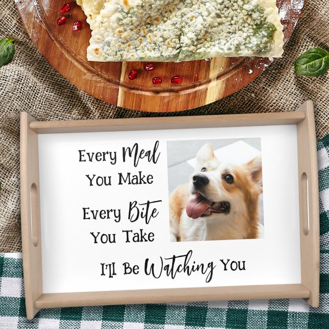 Funny Dog Saying Photo Serving Tray (Creator Uploaded)