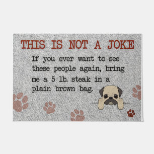 Funny Dog Saying Quotes Mat, Pitbull Doormat