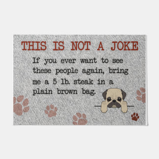 Funny  Dog Saying Quotes Mat, Pitbull Doormat