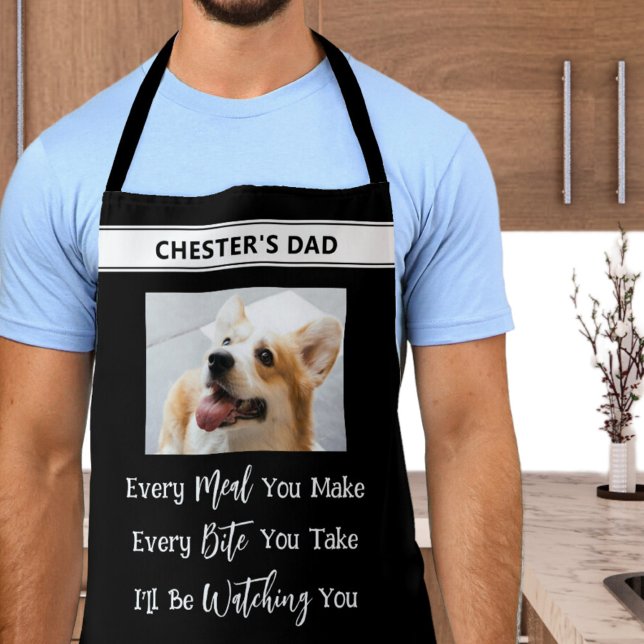 Funny Dog Saying Your Photo Dog Dad Mom Apron (Creator Uploaded)