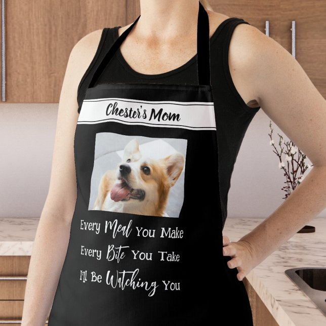 Funny Dog Saying Your Photo Dog Mom Apron (Creator Uploaded)