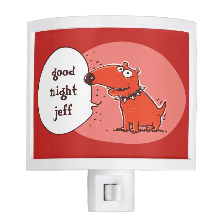 funny dog says good night cartoon night light | Zazzle funny dog says good night cartoon night light | Zazzle