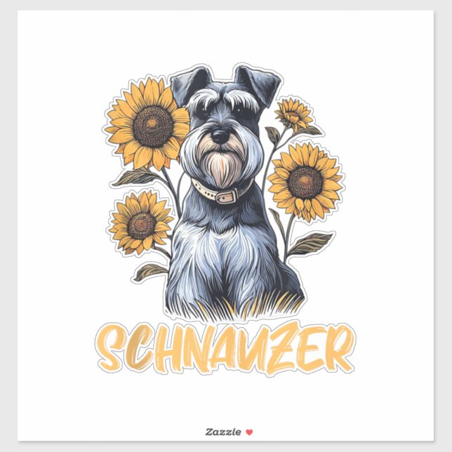Funny Dog Schnauzer  Sticker (Sheet)
