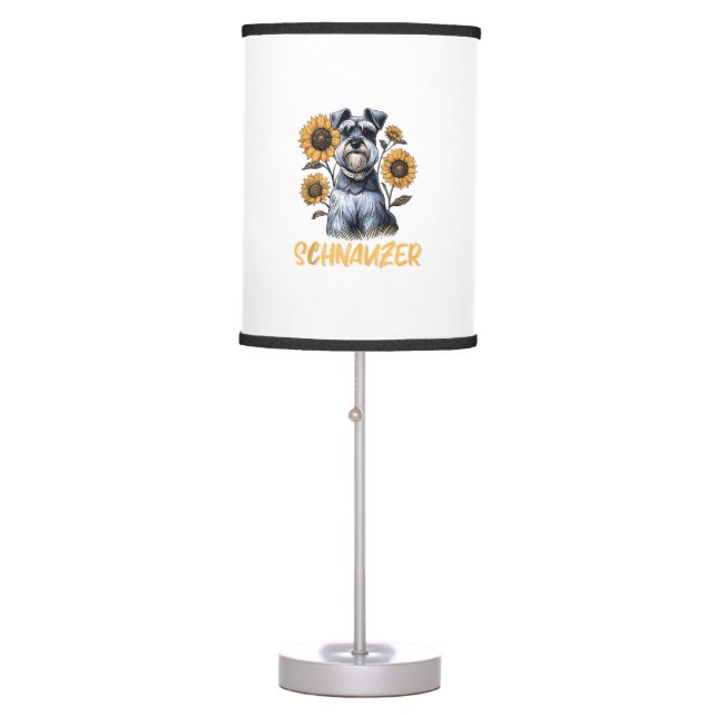 Funny Dog Schnauzer  Table Lamp (Front)