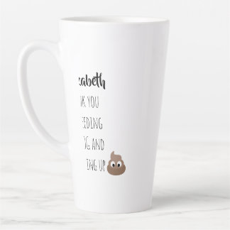 Funny Dog Sitter Thank You for Pet Sitting POOP Latte Mug