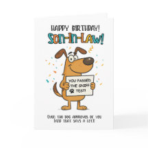 Funny Dog Son-in-Law Card – Sniff Test Humor