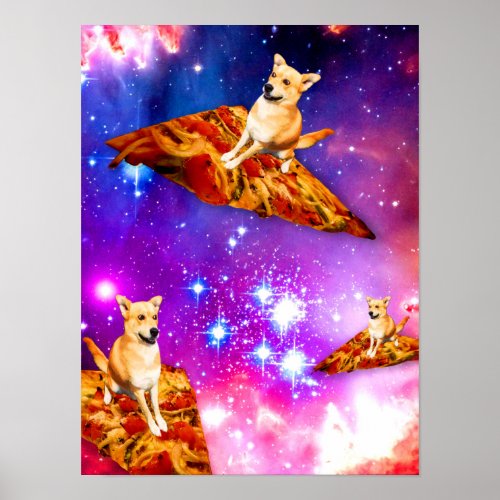 Funny Dog Space Alliance Poster