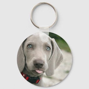 Funny Dog Sticking Tongue Out Photo Keychain