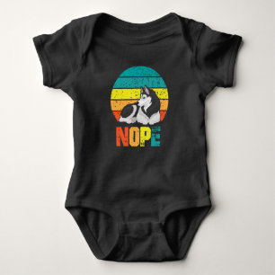 Funny Dog Stubborn Husky Lazy Puppy Baby Bodysuit