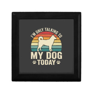Funny Dog Talking Retro Sunset Gift Box