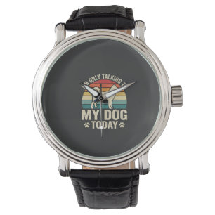Funny Dog Talking Retro Sunset Watch