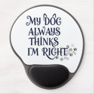 Funny Dog Text Gel Mouse Pad