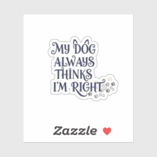 Funny Dog Text Sticker