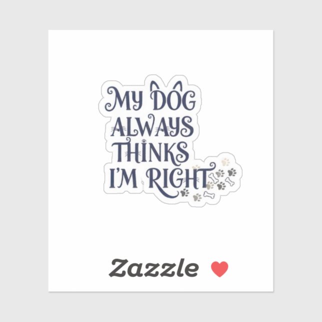 Funny Dog Text Sticker (Sheet)