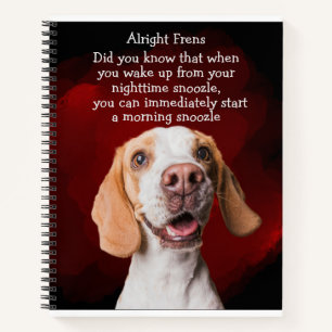 Funny dog thought notebook