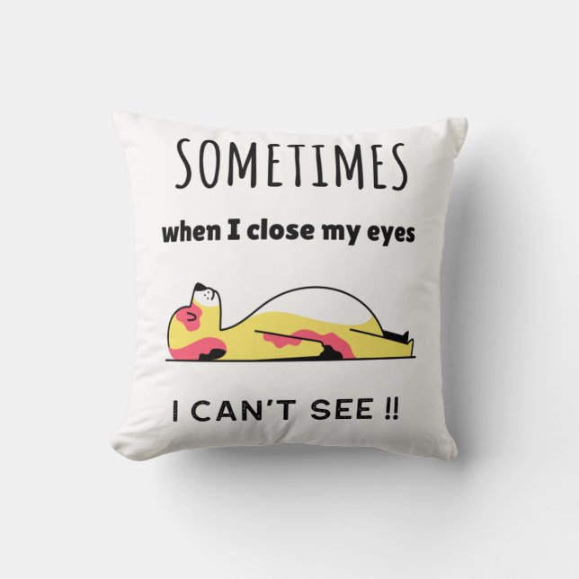 Funny dog throw pillow (Front)