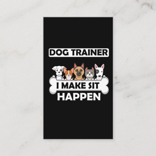 Funny Dog Trainer Humor Puppy Education Business Card