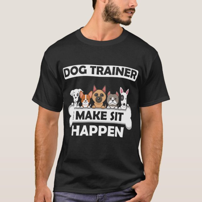 Funny Dog Trainer Humor Puppy Education T-Shirt (Front)