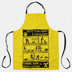 Funny Dog Training Instruction Manual Apron