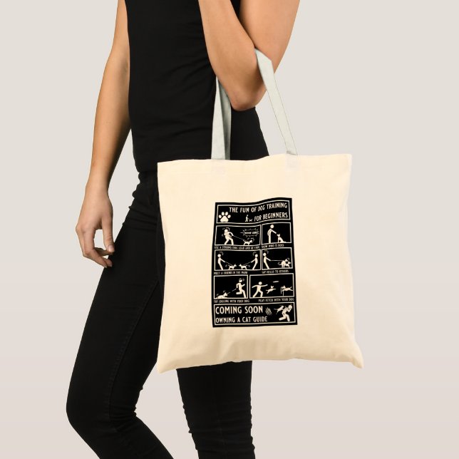 Funny Dog Training Instruction Manual Tote Bag (Front (Product))