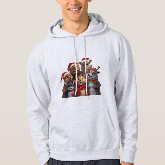 Funny Dog Trio Hoodie – Cute Animal Sweatshirt  (Front)