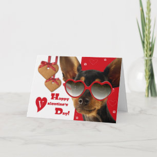 Funny Dog Valentine's Day Custom Holiday Card
