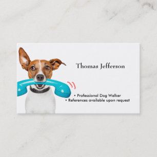 Funny Dog walker Business Card