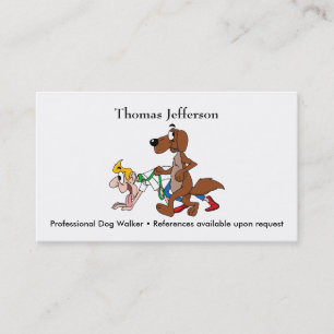 Funny Dog walker Business Card