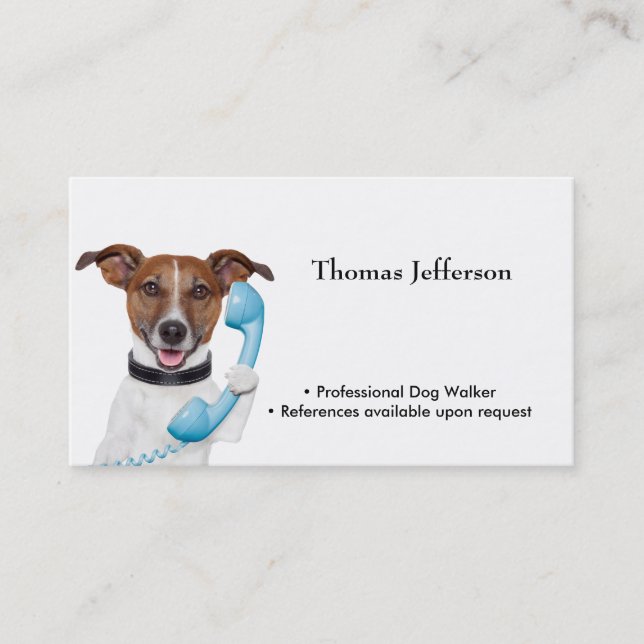 Funny Dog walker  Business Card (Front)