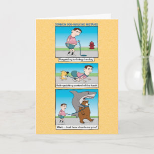 Funny Dog-Walking Mistakes Birthday Card
