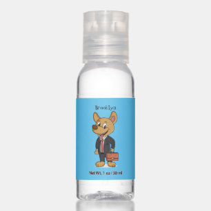 Funny dog wearing business suit cartoon hand sanitizer