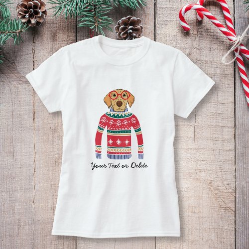Funny Dog Wearing Glasses Ugly Christmas Sweater