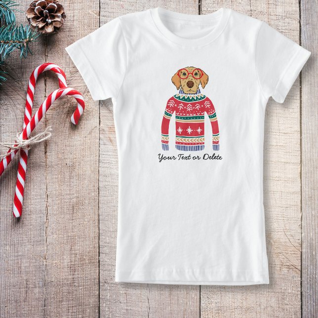Funny Dog Wearing Glasses, Ugly Christmas Sweater (Creator Uploaded)