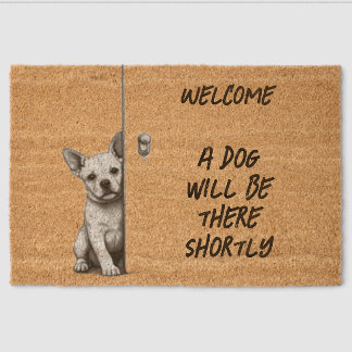 Funny Dog Welcome Fiber Doormat