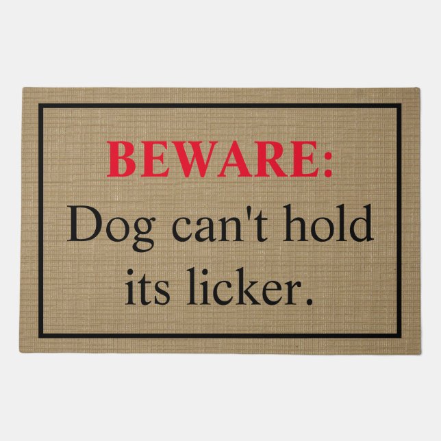 Funny Dog Welcome Mat (Front)