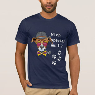 Funny dog Wich species am i men dark blue T-Shirt