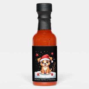Funny Dog with Christmas Stars for Festive Season Hot Sauces