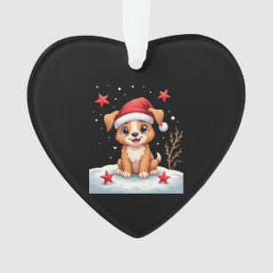 Funny Dog with Christmas Stars for Festive Season Ornament