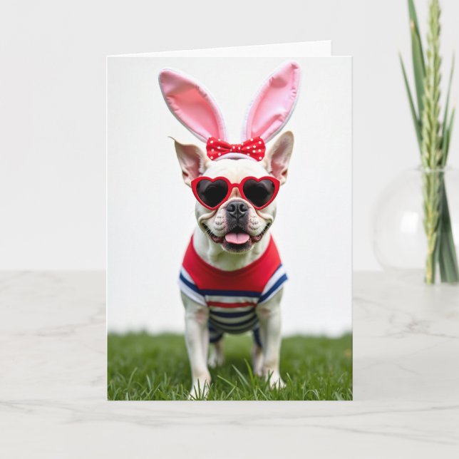 Funny Dog With Ears Card (Front)